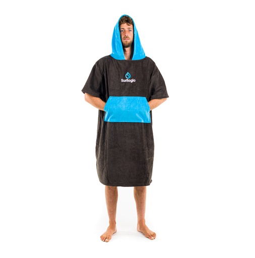 [59802] Poncho noir & bleu