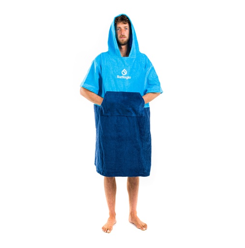 [59805] Poncho cyan & navy