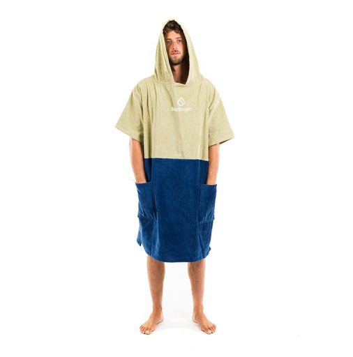 [59809] Poncho khaki & navy