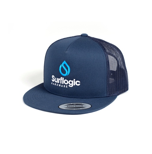 [59910] SFL flat trucker cap navy