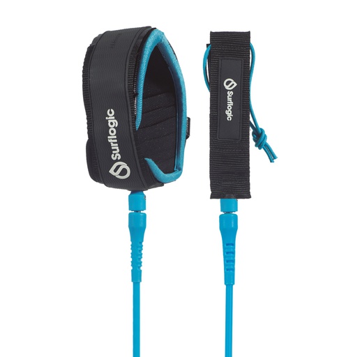 [59033] Leash Longboard 9' genou cyan