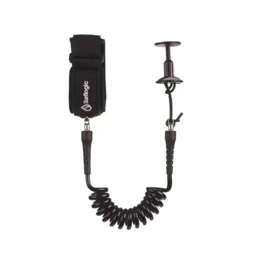 [81301] Leash bodyboard coil bicep black